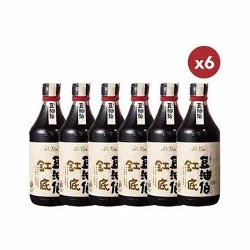 豆油伯缸底釀造醬油 500ml*6入