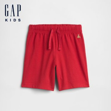 【GAP】babyGap 布萊納小熊套穿式短褲-現代紅(899998)