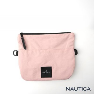 Nautica 官方旗艦 品牌LOGO輕量休閒斜背包-粉紅色