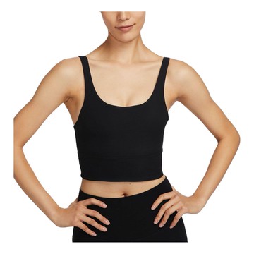 (WMNS) Nike Zenvy Rib Light-Support Padded Longline Sports Bra Asia Sizing 'Black'