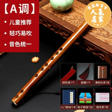 竹笛 苦竹笛 迷你短笛樂器便攜式無膜孔橫笛學生入門竹笛初學兒童成人小型笛子