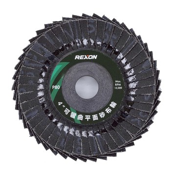 4吋可彎曲平面砂布輪80#