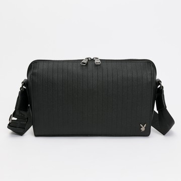 PLAYBOY -斜背包  Mettle系列 - 黑色/132-5304-09-7