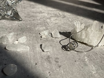 【星光摩天輪。925銀項鏈】灰月光石、拉長石|鎖骨鏈系列