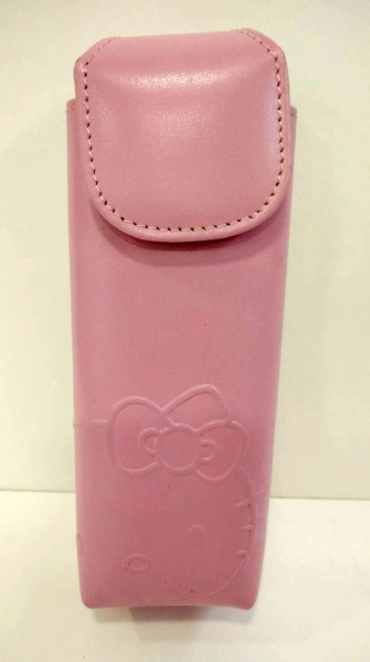 【震撼精品百貨】Hello Kitty 凱蒂貓~HELLO KITTY真皮眼鏡套-粉