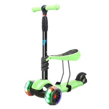 Jane&Nini Toy 2合1兒童滑板車 室內滑步車 2-14歲適用 鋁合金+ABS塑料  綠  不適用  1台