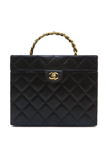 CHANEL Pre-Owned - 1992-1994 diamond-quilted tote bag - women - Leather - One Size - Black