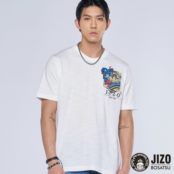 【年貨㊣獨家價】五龍騰飛-青龍神口袋短TEE(米白) - BLUE WAY 地藏小王