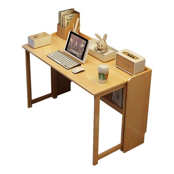 【AOTTO】簡約實木折疊書桌-95公分(書桌 折疊桌 工作桌 辦公桌)原木色