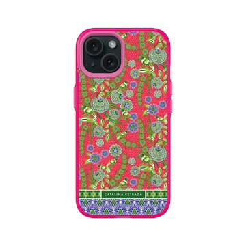 iPhone 15 Clear 粉漾桃 - Catalina Estrada - Red Flowers