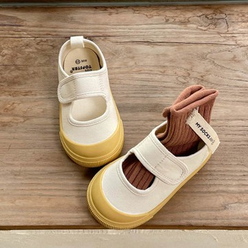 TOPSTAR - 防撞安全止滑淺口帆布鞋/室內鞋-黃色