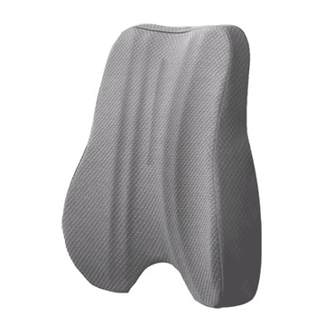 Mini嚴選 加高款記憶棉素面車用靠腰墊 CN0443-G 灰色  1個