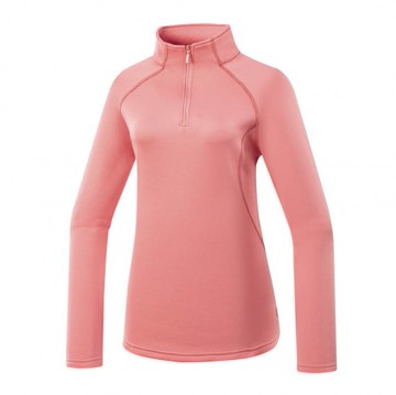 【【蘋果戶外】】山林 52P10 32 深粉紅 女 四彈針織保暖上衣 半門襟 拉鍊式 抗UV 吸濕排汗衣 秋冬 Mountneer