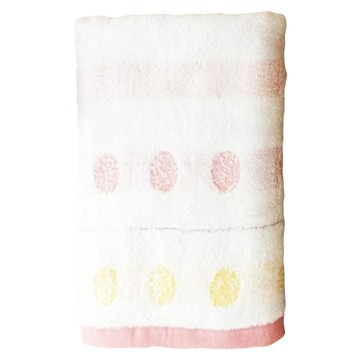 SHING LONG TEXTILE 台灣興隆毛巾 多彩圓點超吸水浴巾 127 x 74cm 粉色 超吸水速乾  1條