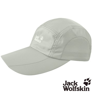 【Jack wolfskin 飛狼】經典百搭素色透氣棒球帽『淺灰』