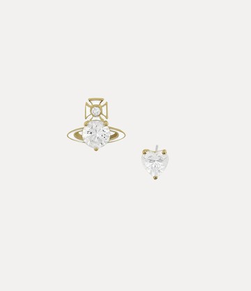 Vivienne Westwood Millie Earrings Gold-white-enamel-white-cz Gold-white-enamel-white-cz Women
