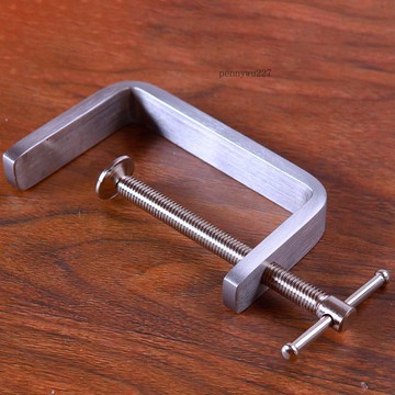 【五金 熱銷】 304拉絲不鏽鋼G字夾 不鏽鋼G型夾 木工小夾具C形夾子固定器強力夾 優選