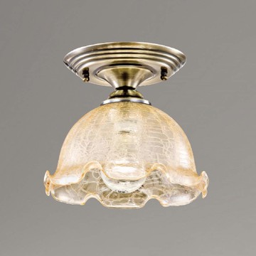 E27手工裂紋玻璃單吸頂燈 B106-48-93741