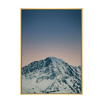 皚皚雪山  59.4 x 42cm  木色