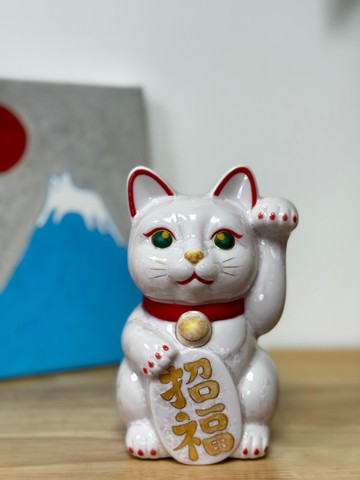 京燒 清水燒 | 花結晶 粉 左 紅耳 招福