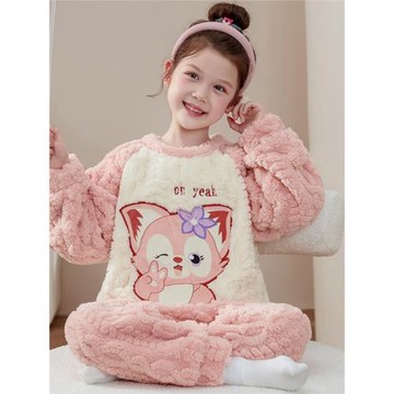 冬季珊瑚絨加厚款公主小女孩睡衣