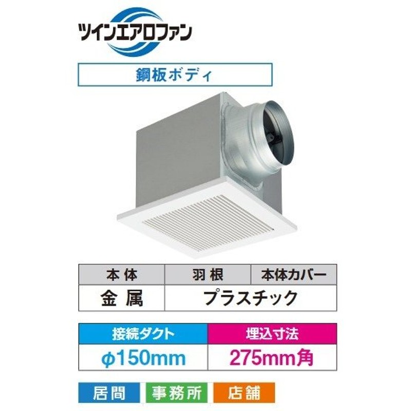 東芝 DVF-T18RV 換気扇 居間・事務所・店舗用 ダクト用換気扇 低騒音形 インテリア格子 居間・事務所・店舗用 [] LINEショッピング