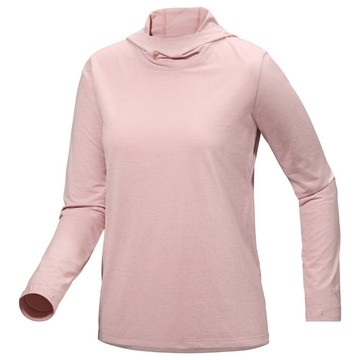 Arcteryx 女 Taema 快乾長袖套頭衫.排汗長袖連帽上衣.帽T/遮陽防曬.輕薄透氣_X000007295-30804 野玫瑰雜粉