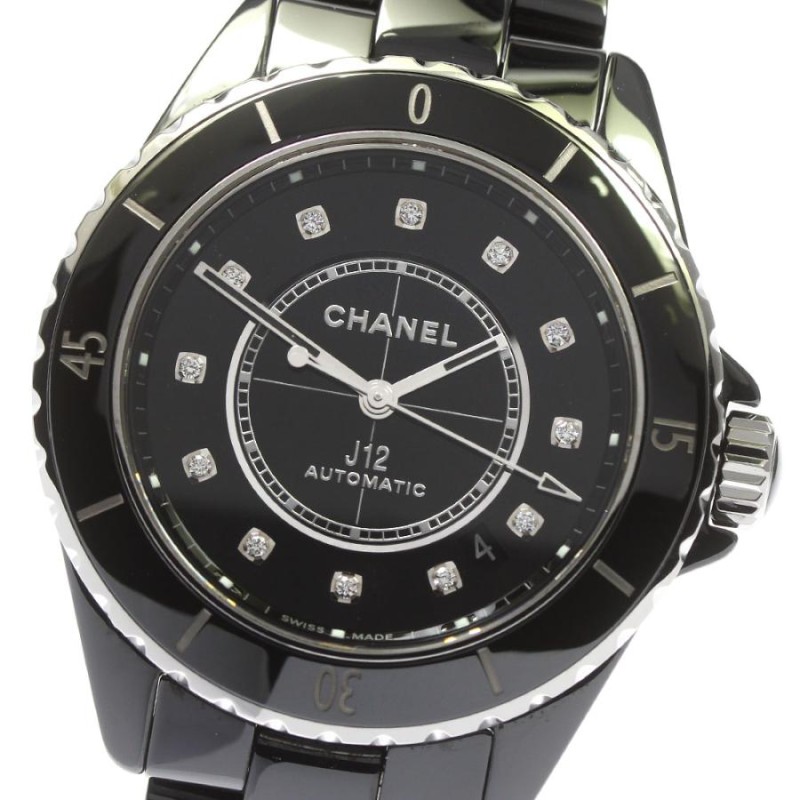 シャネル CHANEL H5702 J12 黒セラミック 38MM 12Pダイヤ 自動巻き メンズ 美品 保証書付き_782522 |  LINEショッピング