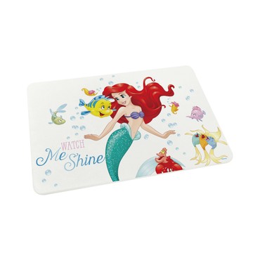 台灣製造 正版授權 迪士尼 公主系列 珪藻土吸水地墊-小比目魚與愛麗兒60*40*0.9cm_廠商直送