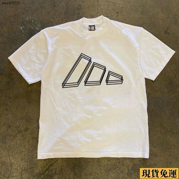 ✨臺灣發✨ 寬鬆美式潮流新款高街韓版超好看三條印花 夏季   短袖  慵懶百搭 上衣 男