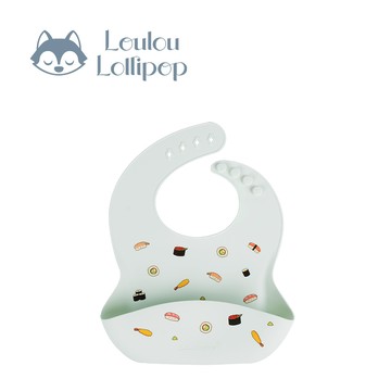Loulou Lollipop - 寬口立體矽膠圍兜-美味壽司