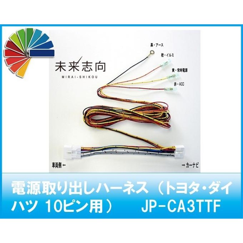 電源取り出しハーネス （トヨタ・ダイハツ 10ピン用）JP-CA3TTF | LINE