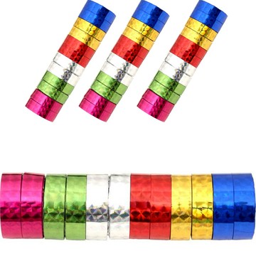 DOUBLE KILL 雙殺雷射膠帶6入組合  1組  粉色、紅色、綠色、白色、黃色、藍色