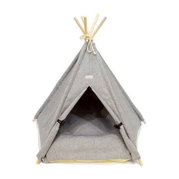 【macarro】印地安犬貓帳篷 狗帳篷-靜謐灰