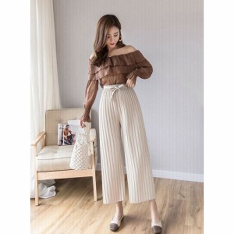 ガウチョパンツ 通勤 5color プリーツ加工 通勤 ウエストリボン 大きいサイズ 体型カバー 大人かわいい 30 40代 Sp187 通販 Lineポイント最大1 0 Get Lineショッピング