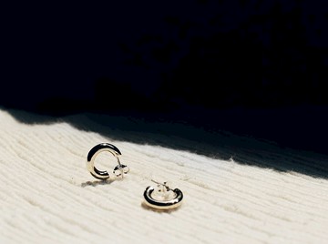 MU  簡約 Simple系列  單圈亮面耳環  黃銅鍍金