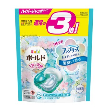Bold Gel Ball 4D Refreshing Fresh Flower Savon Scent Refill Hyper Jumbo Size 33 Pieces Laundry Deter