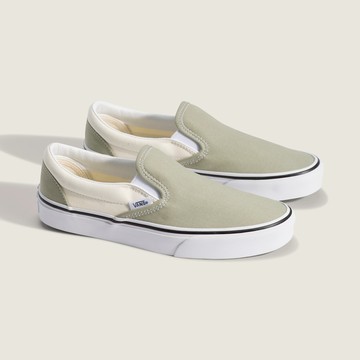 Classic Slip-On 卡其綠色/米白色滑板鞋