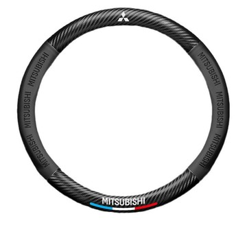 Mitsubishi/三菱碳纖方向盤套歐藍德帕杰羅勁暢奕歌勁炫ASX翼神藍瑟把套