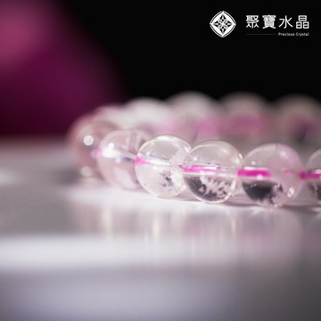 【雪花幽靈手珠】手串 手排 手鐲 堇青石 粉晶 白水晶 聚寶水晶