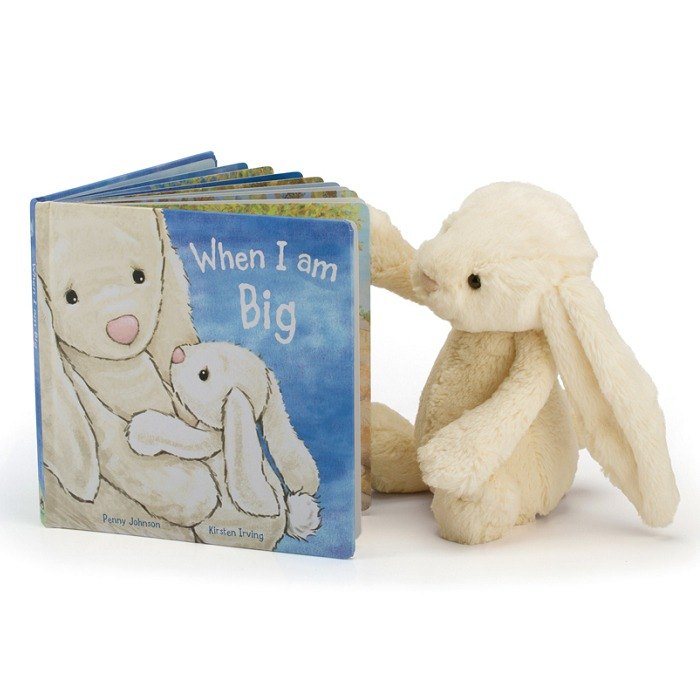 Jellycat 精裝故事書 When I am Big Book (含玩偶白兔) 兔子禮物