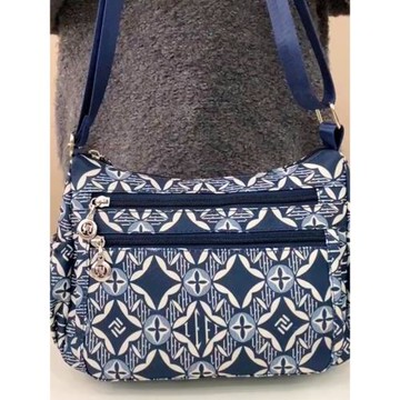 輕便牛津布斜挎包大容量尼龍單肩包帆布媽咪包時尚精致中老年女包