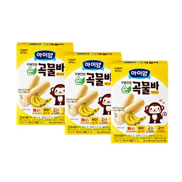 韓國Ildong Foodis日東 - 穀物小捲心-香蕉*3