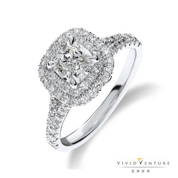 亞帝芬奇 GIA 1克拉 DVVS1 鑽石 戒指 PT950鉑金台