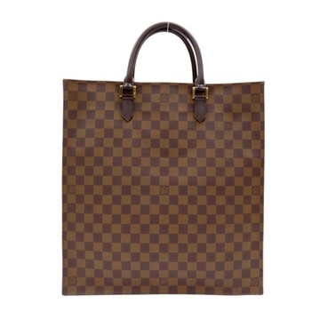 【二手名牌BRAND OFF】LOUIS VUITTON LV 路易威登【再降價】棕色 棋盤格 帆布 SAC PLAT 手提包 N51140