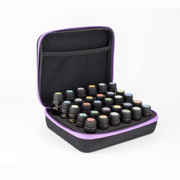 30支EVA紫色玫紅色純色便攜簡約精油收納包多特瑞5ml10ml15ml適用