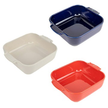 日本代購 法國製 PEUGEOT 耐熱陶瓷烤盤 21cm 雙耳 正方形 方型 深盤 烤皿 焗烤 烤箱 可微波 可冷凍