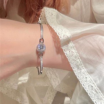 925純銀手鏈女星點手鏈2025新款爆款超閃手鐲手環送女友生日禮物