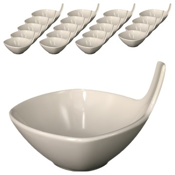 TATUNG 大同磁器 方形手把 7.7 x 7.7 x 3.2cm 單色 醬料匙  白色  1組