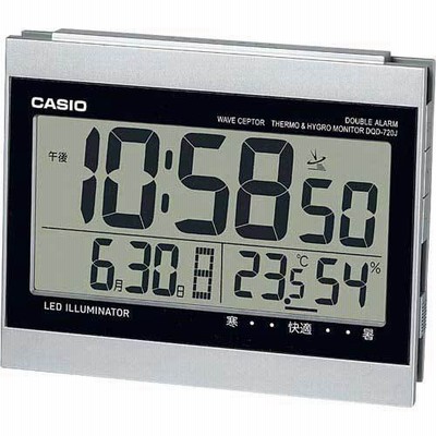 申込期間12月12日13時まで_カシオ ダブルアラーム電波置時計ＤＱＤ−７２０Ｊ−８ＪＦ_取寄商品